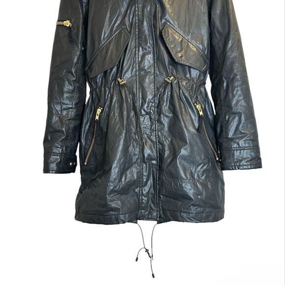 SAM. Parka Carbon Rabbit Fur Lined Zipper Jacket - Picture 4 of 16